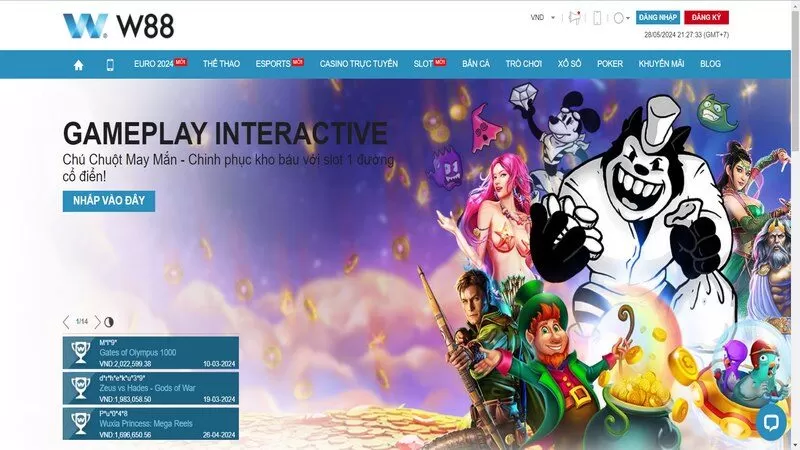 Website chính thức của trang game được thiết kế với tính thẩm mỹ cao
